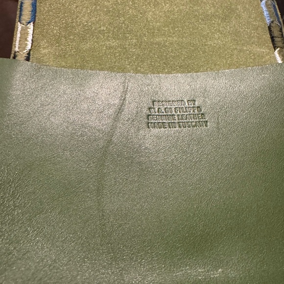 NWT IL Bisonte Piccarda Small Crossbody Bag in green - Picture 7 of 9